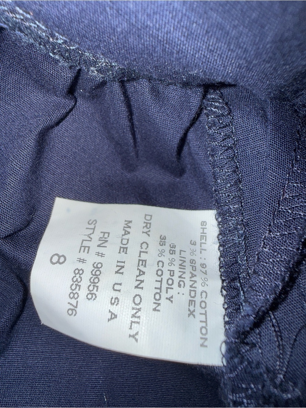 Shoshanna Navy Square-Neck Midi Dress with Gold Buckle - Picture 4 of 4